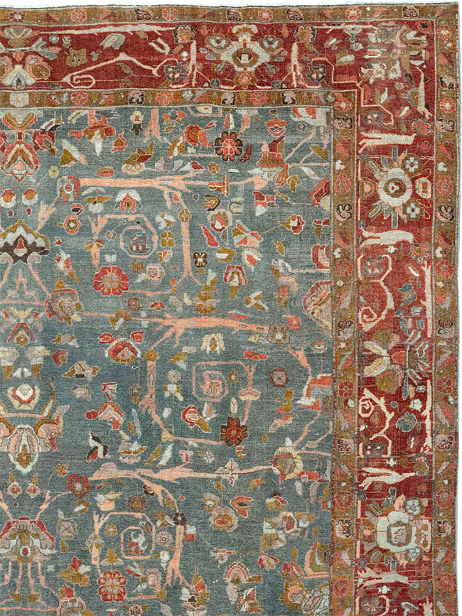 Antique Persian Bidjar Wide Gallery Runner, No.30444 - Galerie Shabab