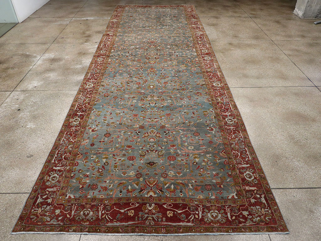 Antique Persian Bidjar Wide Gallery Runner, No.30444 - Galerie Shabab