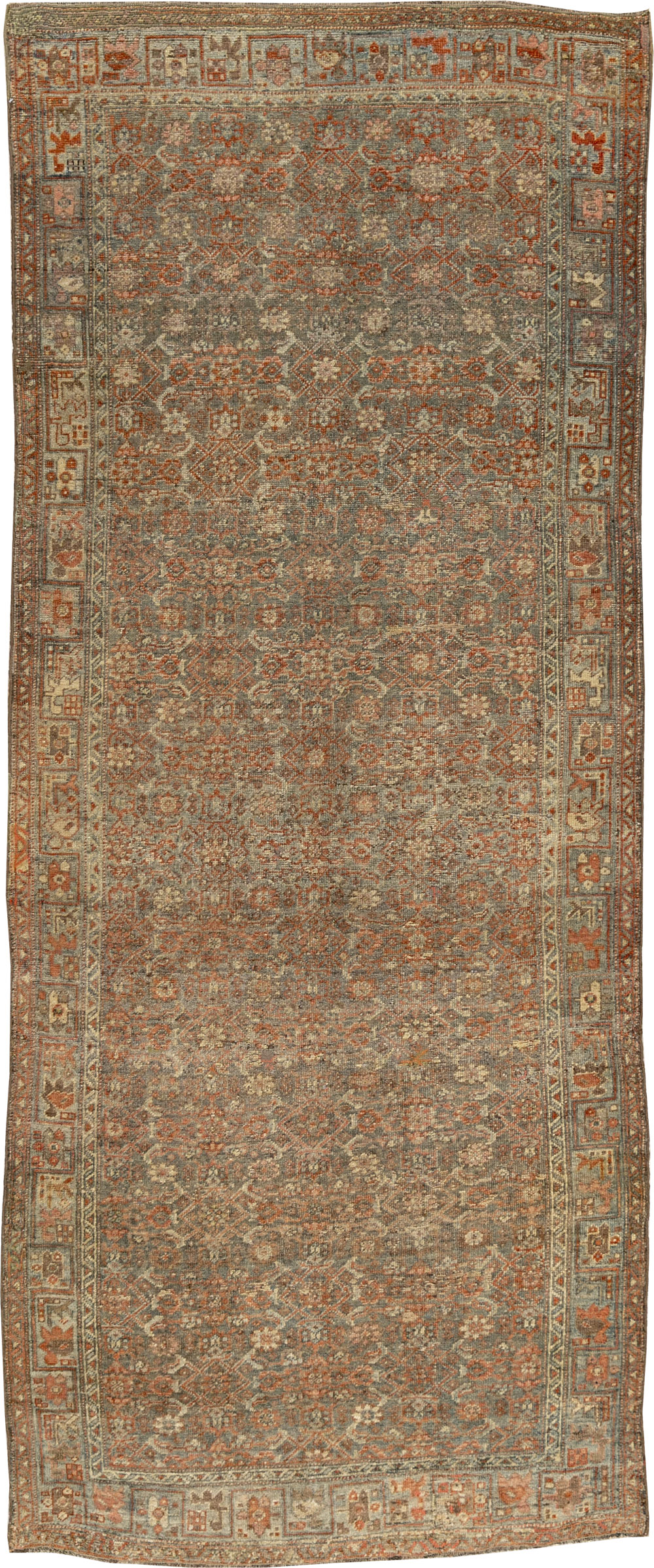 Antique Persian Bidjar Wide Gallery Runner, No.30448 - Galerie Shabab