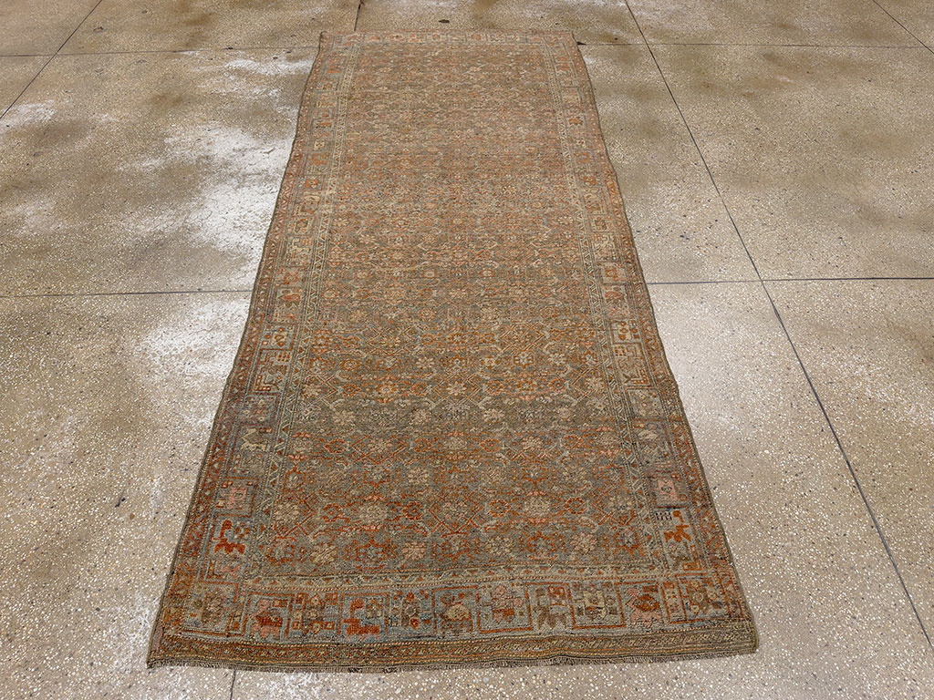 Antique Persian Bidjar Wide Gallery Runner, No.30448 - Galerie Shabab