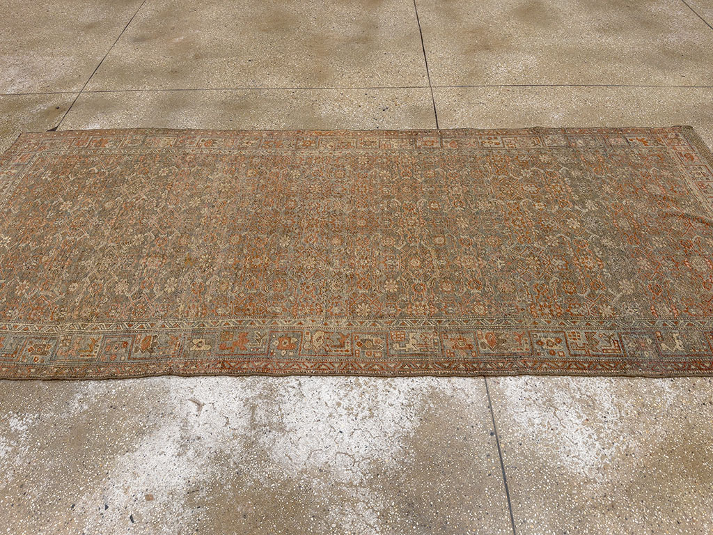 Antique Persian Bidjar Wide Gallery Runner, No.30448 - Galerie Shabab