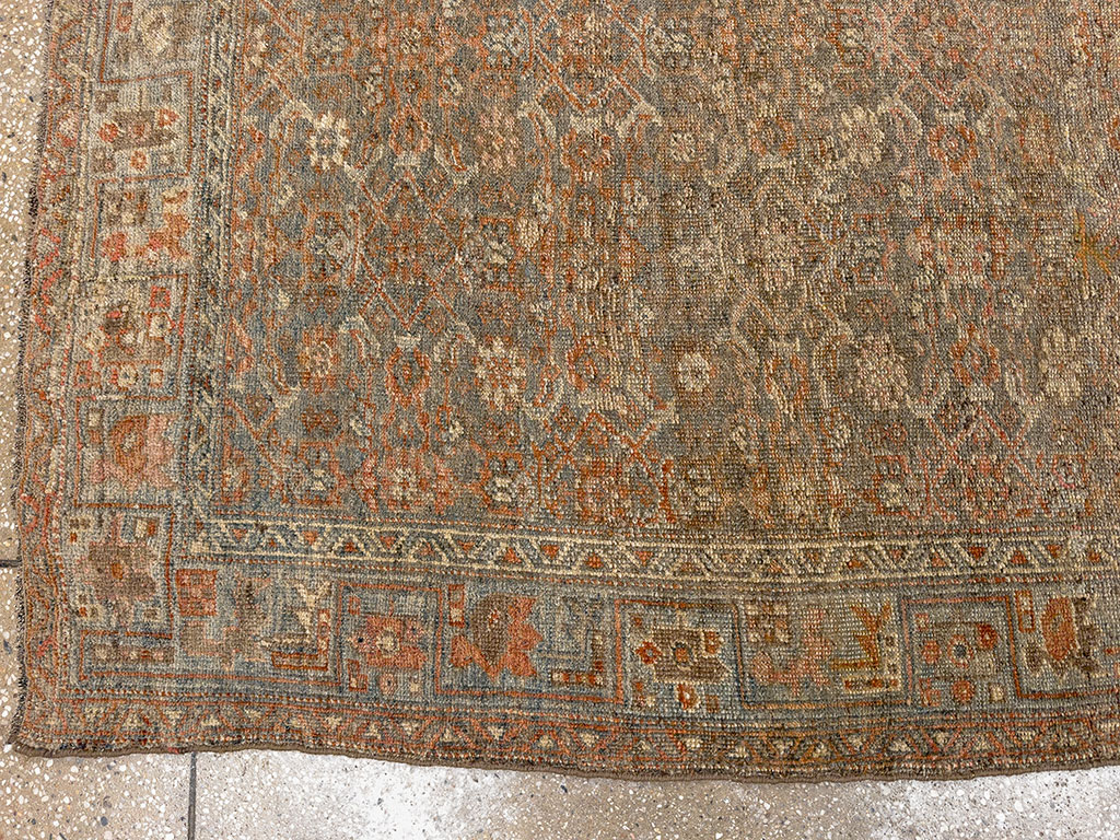Antique Persian Bidjar Wide Gallery Runner, No.30448 - Galerie Shabab