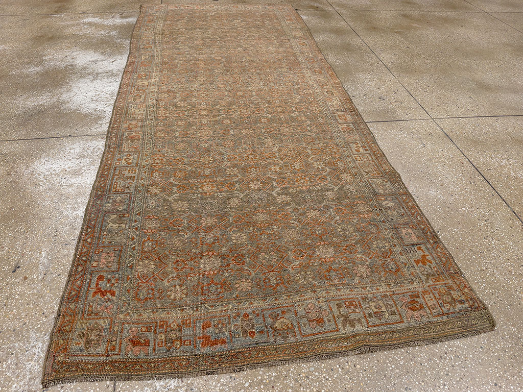 Antique Persian Bidjar Wide Gallery Runner, No.30448 - Galerie Shabab