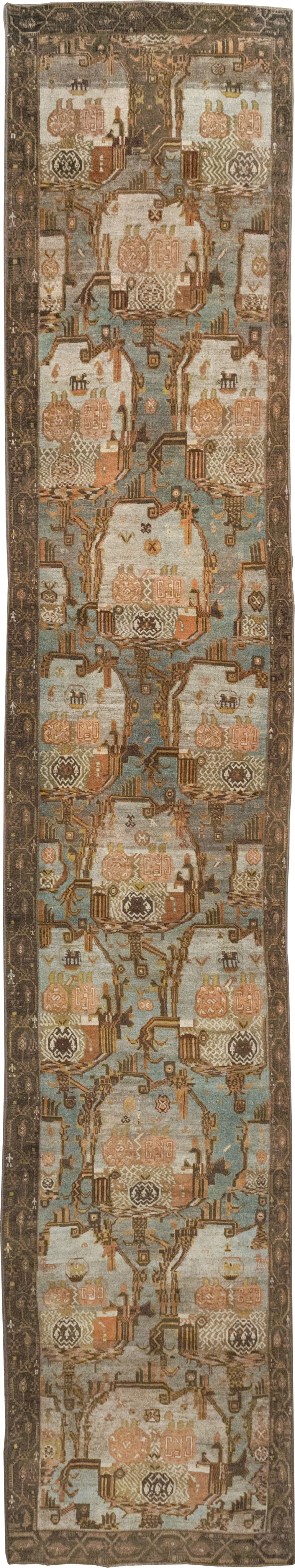 Antique Persian Bidjar Runner, No.30449 - Galerie Shabab