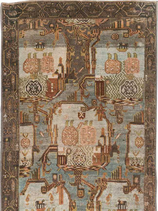 Antique Persian Bidjar Runner, No.30449 - Galerie Shabab