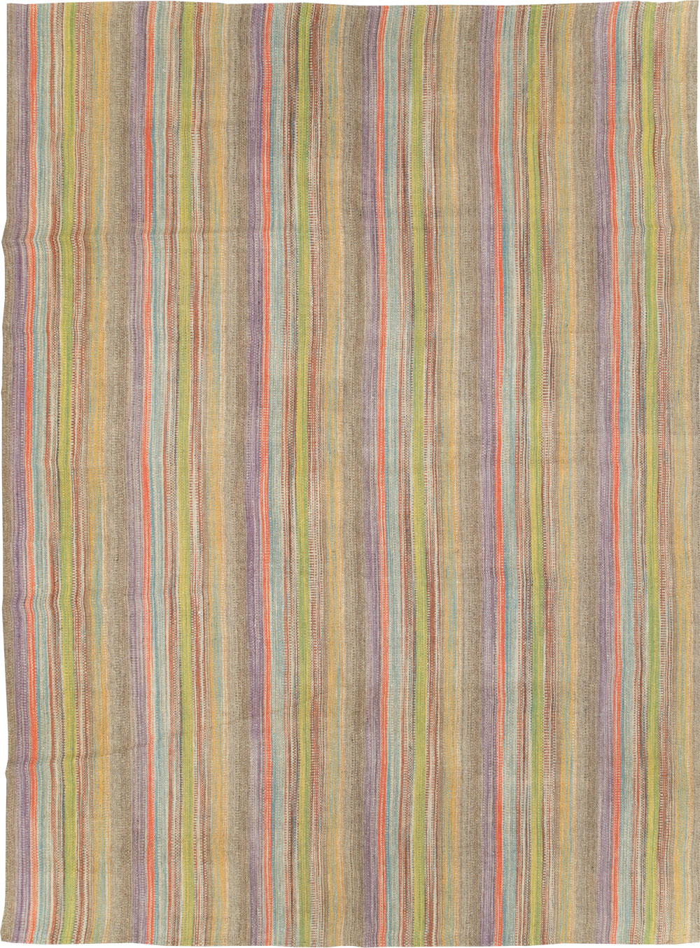 Modern Turkish Flatweave Kilim Room Size Carpet, No.30450 - Galerie Shabab
