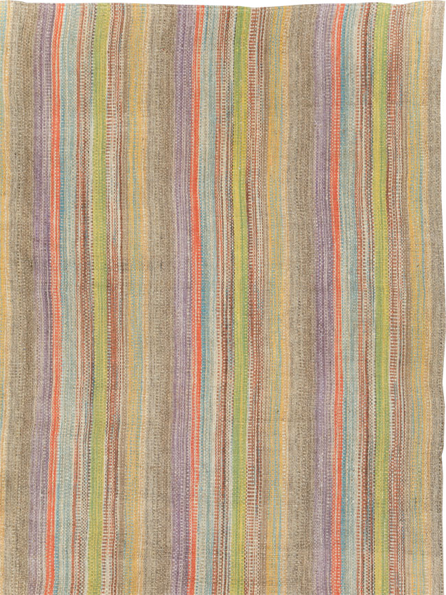 Modern Turkish Flatweave Kilim Room Size Carpet, No.30450 - Galerie Shabab