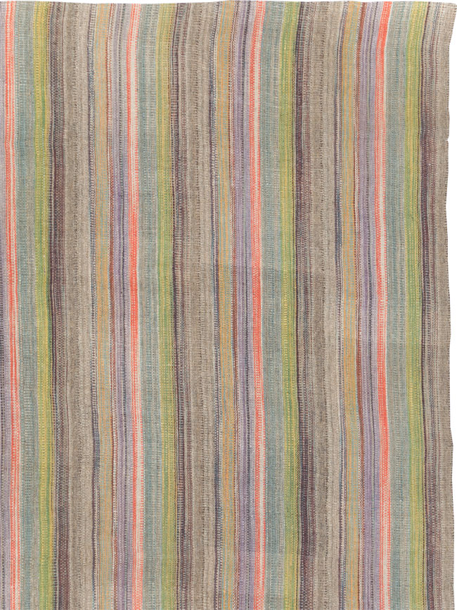 Modern Persian Flatweave Kilim Large Room Size Carpet, No.30451 - Galerie Shabab