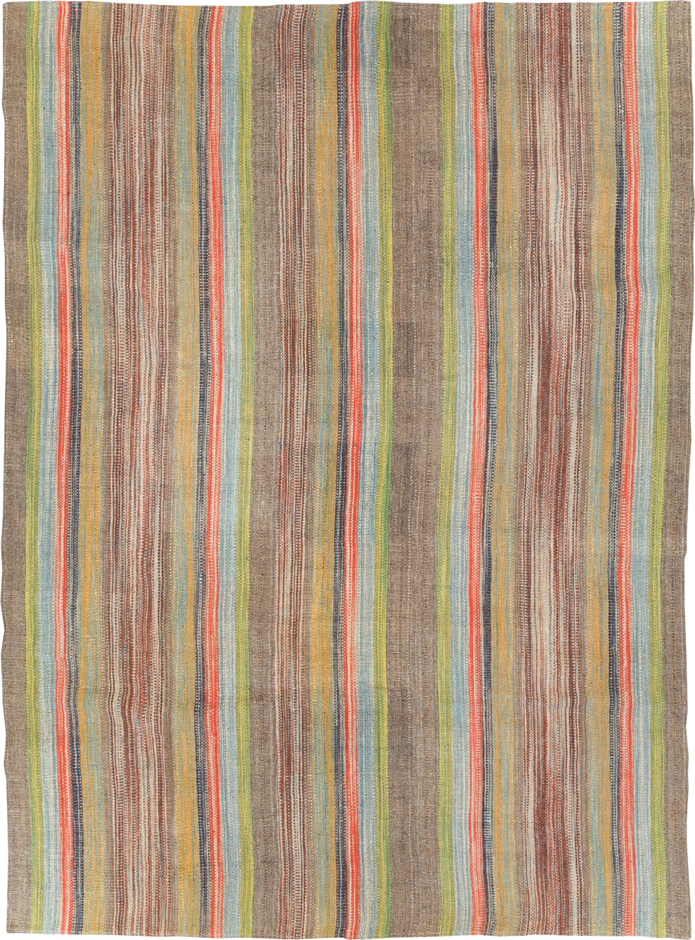Modern Turkish Flatweave Kilim Room Size Carpet, No.30452 - Galerie Shabab