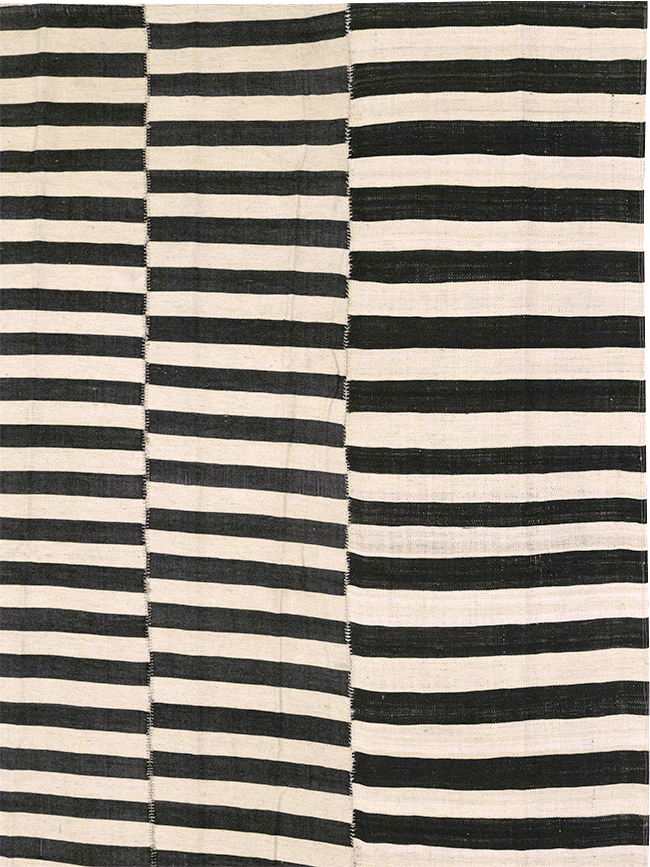 Vintage Persian Flatweave Kilim Large Room Size Carpet, No.30460 - Galerie Shabab