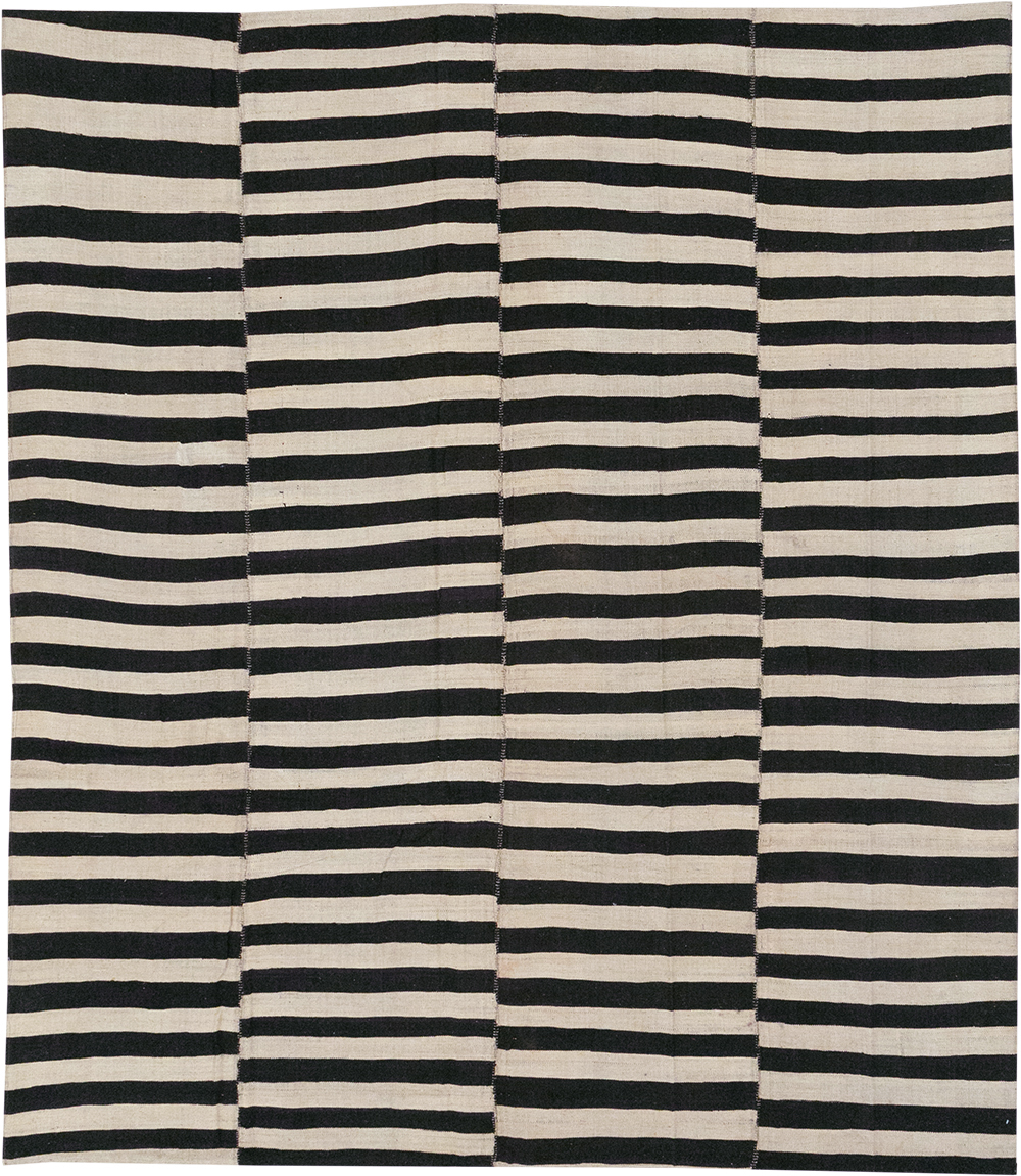 Vintage Persian Flatweave Kilim Small Room Size Carpet, No.30462 - Galerie Shabab