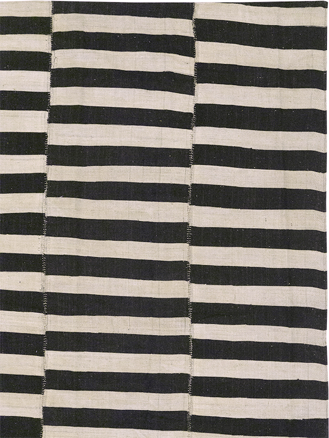 Modern Persian Flatweave Kilim Large Room Size Carpet, No.30463 - Galerie Shabab