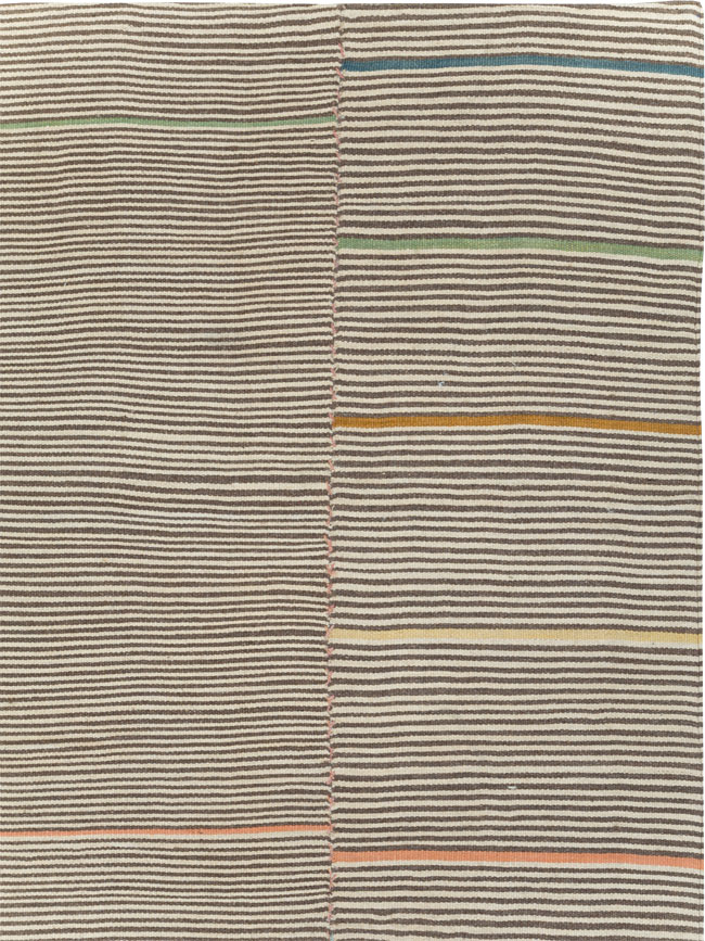 Contemporary Turkish Flatweave Kilim Room Size Carpet, No.30466 - Galerie Shabab