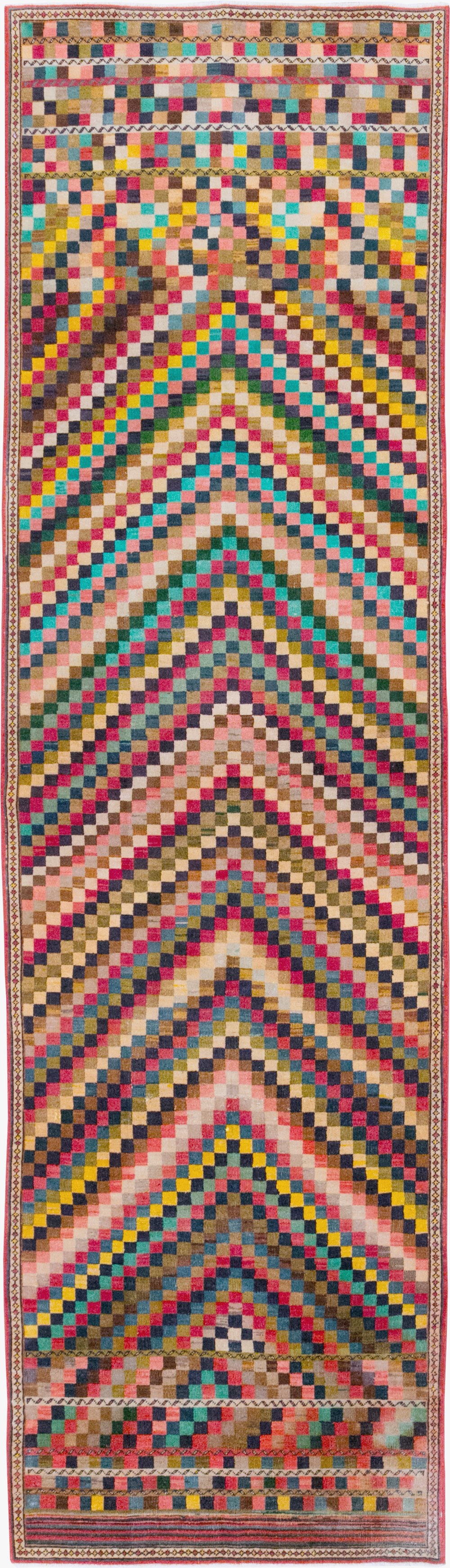 Vintage Persian Art Deco Style Mahal Runner, No.30474 - Galerie Shabab