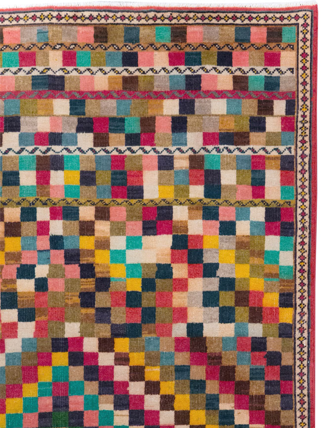 Vintage Persian Art Deco Style Mahal Runner, No.30474 - Galerie Shabab