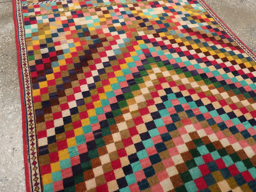 Vintage Persian Art Deco Style Mahal Runner, No.30474 - Galerie Shabab