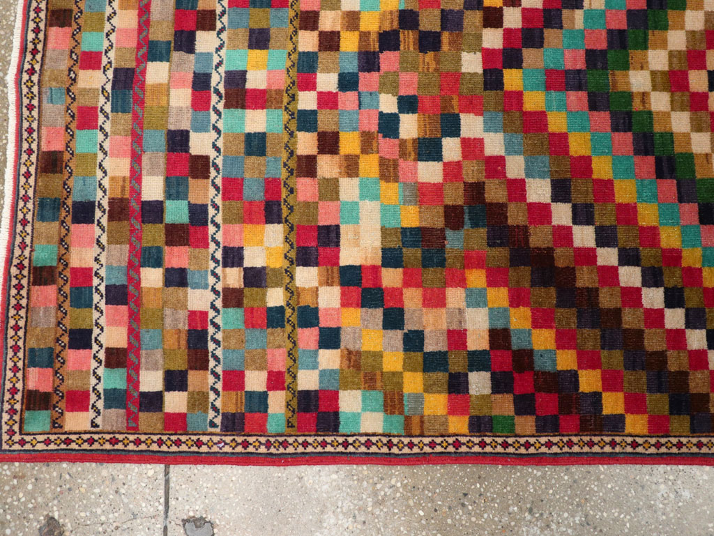 Vintage Persian Art Deco Style Mahal Runner, No.30474 - Galerie Shabab