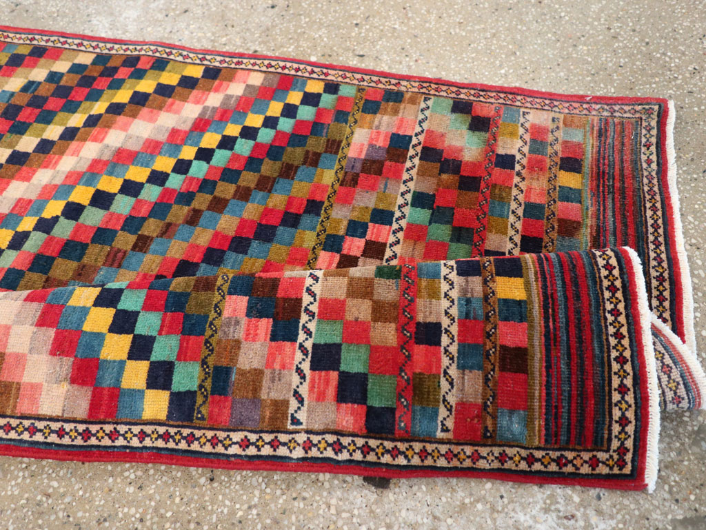 Vintage Persian Art Deco Style Mahal Runner, No.30474 - Galerie Shabab