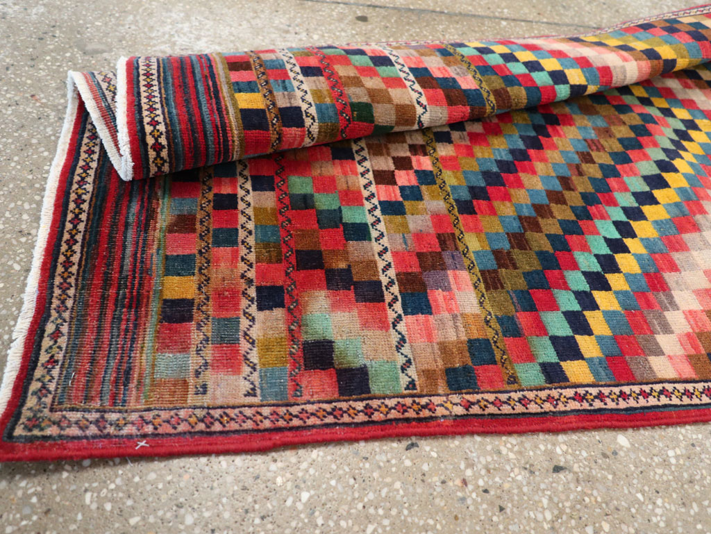 Vintage Persian Art Deco Style Mahal Runner, No.30474 - Galerie Shabab