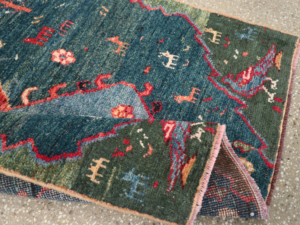 Vintage Persian Gabbeh Throw Rug, No.30475 - Galerie Shabab