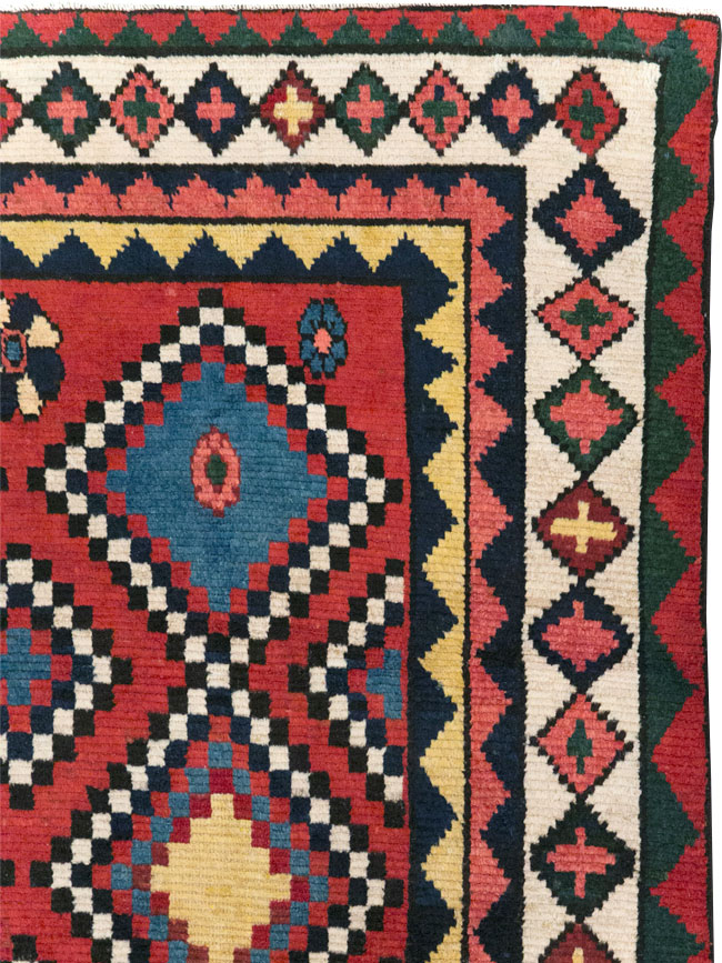 Vintage Persian Gabbeh Accent Rug, No.30476 - Galerie Shabab
