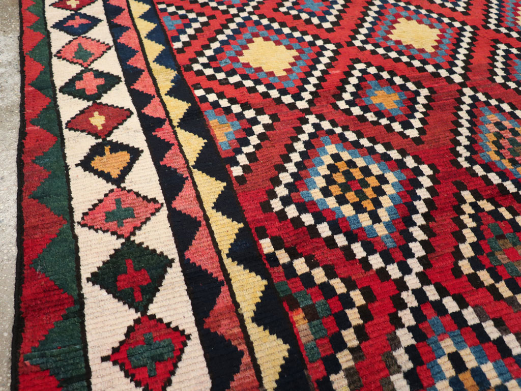 Vintage Persian Gabbeh Accent Rug, No.30476 - Galerie Shabab