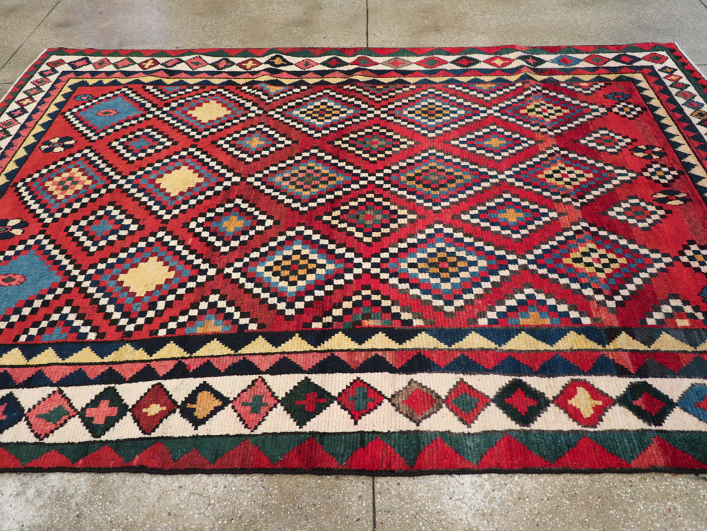 Vintage Persian Gabbeh Accent Rug, No.30476 - Galerie Shabab
