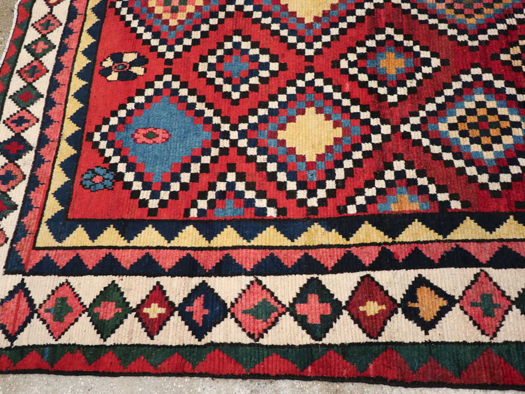 Vintage Persian Gabbeh Accent Rug, No.30476 - Galerie Shabab