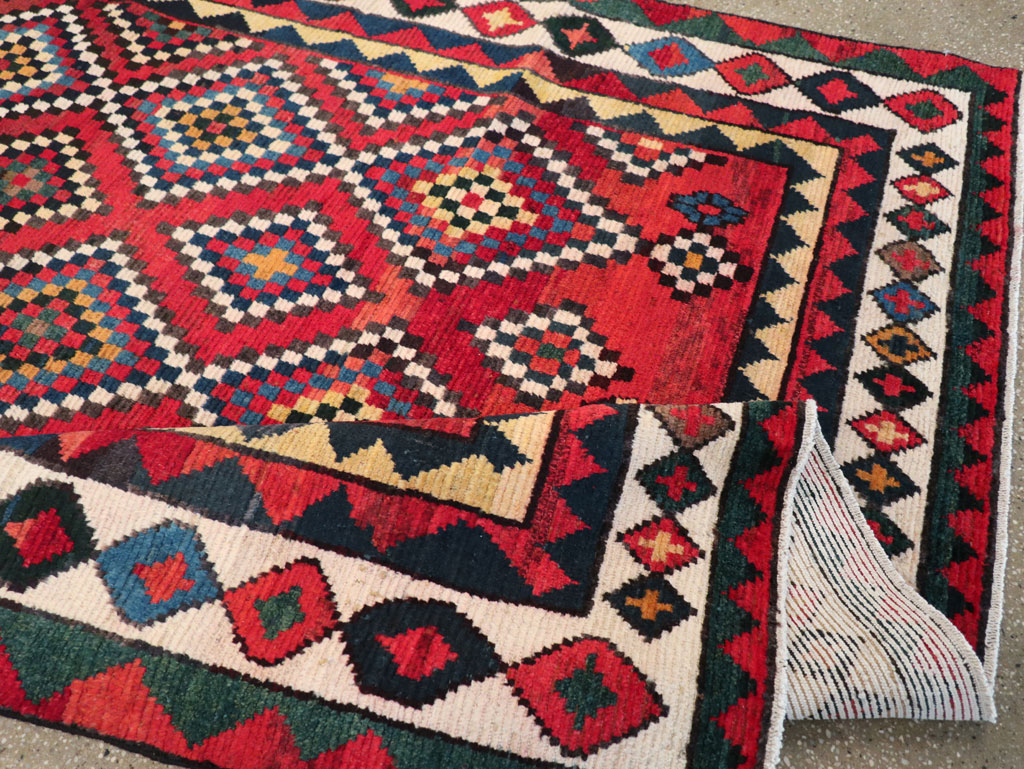 Vintage Persian Gabbeh Accent Rug, No.30476 - Galerie Shabab