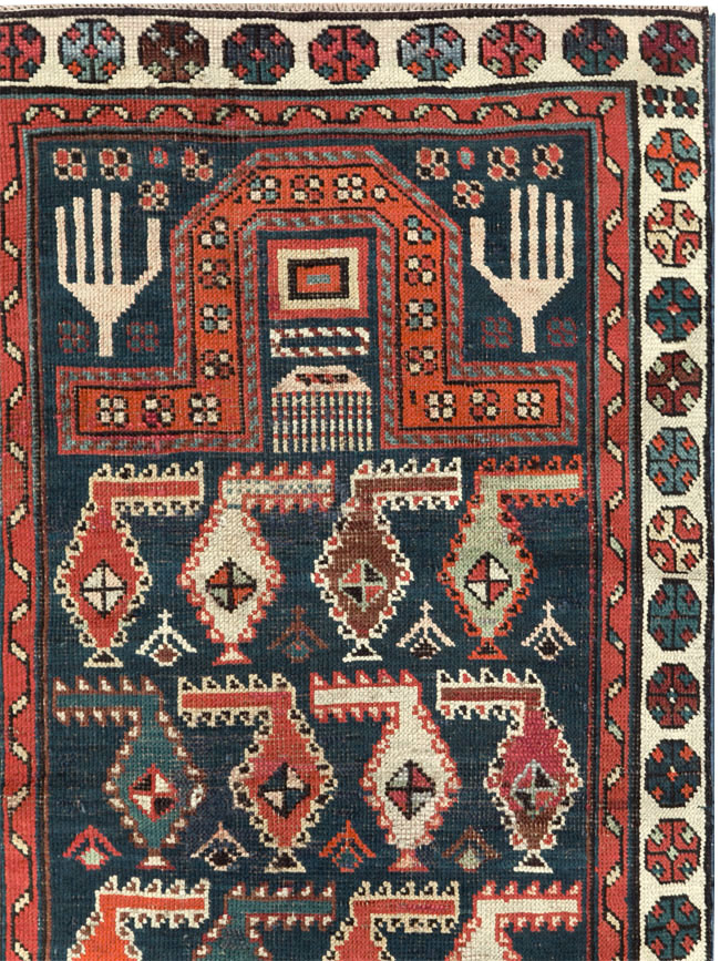 Antique Caucasian Throw Rug, No.30488 - Galerie Shabab