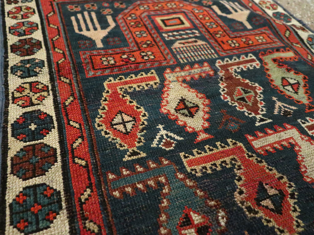 Antique Caucasian Throw Rug, No.30488 - Galerie Shabab