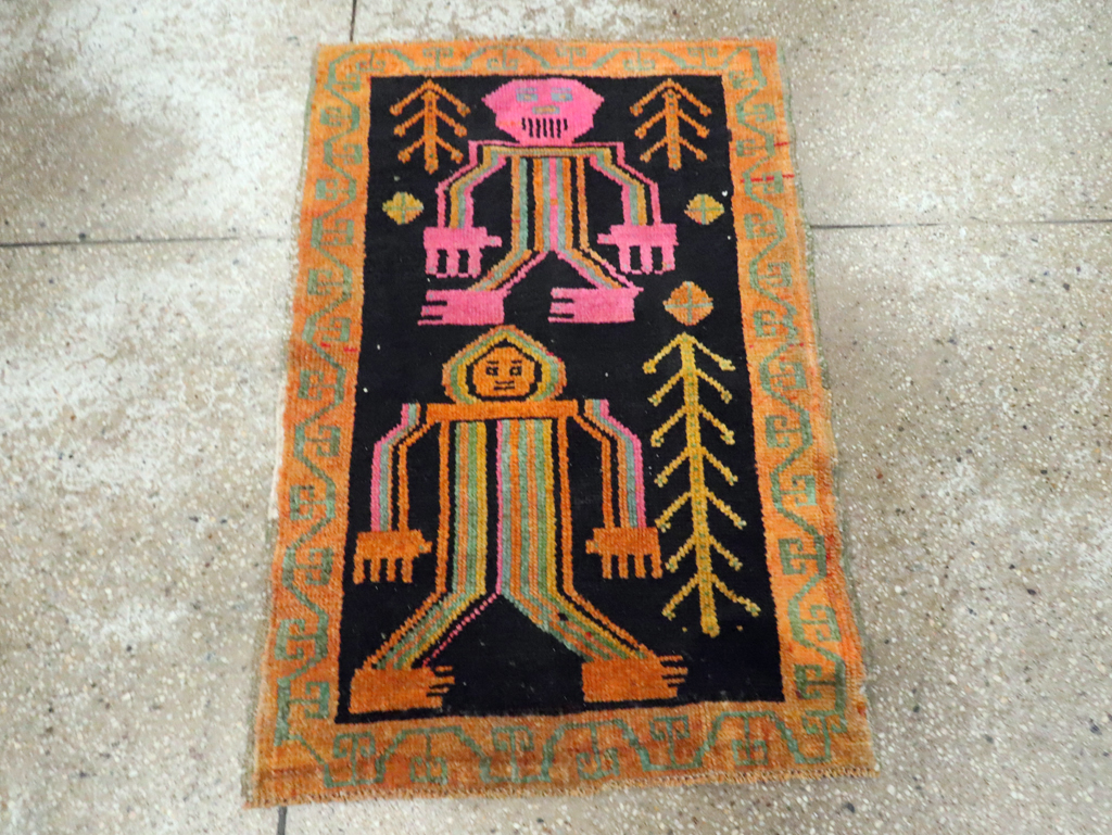 Vintage Pictorial Anatolian Rugs, No.30491 - Galerie Shabab