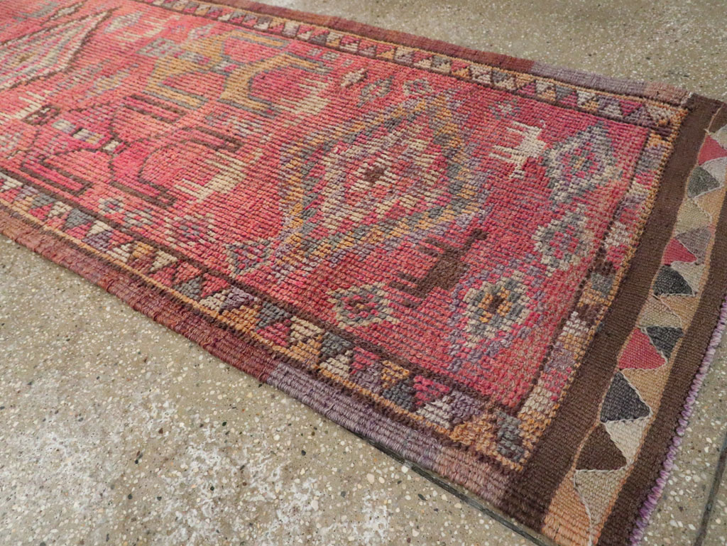 Vintage Turkish Anatolian Pictorial Runner, No.30492 - Galerie Shabab