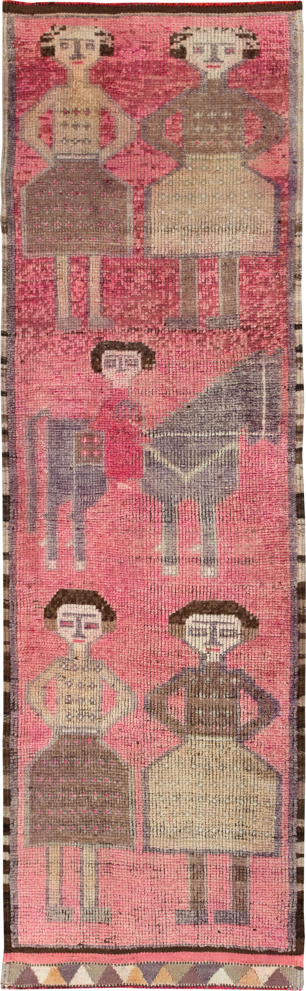 Vintage Turkish Anatolian Pictorial Runner, No.30493 - Galerie Shabab