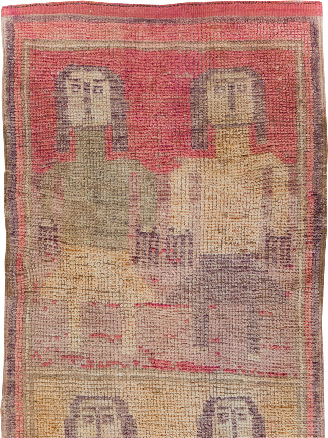 Vintage Turkish Anatolian Pictorial Runner, No.30494 - Galerie Shabab