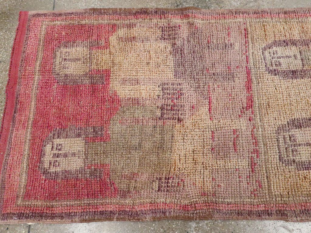 Vintage Turkish Anatolian Pictorial Runner, No.30494 - Galerie Shabab
