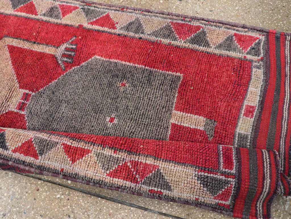 Vintage Turkish Anatolian Pictorial Runner, No.30495 - Galerie Shabab