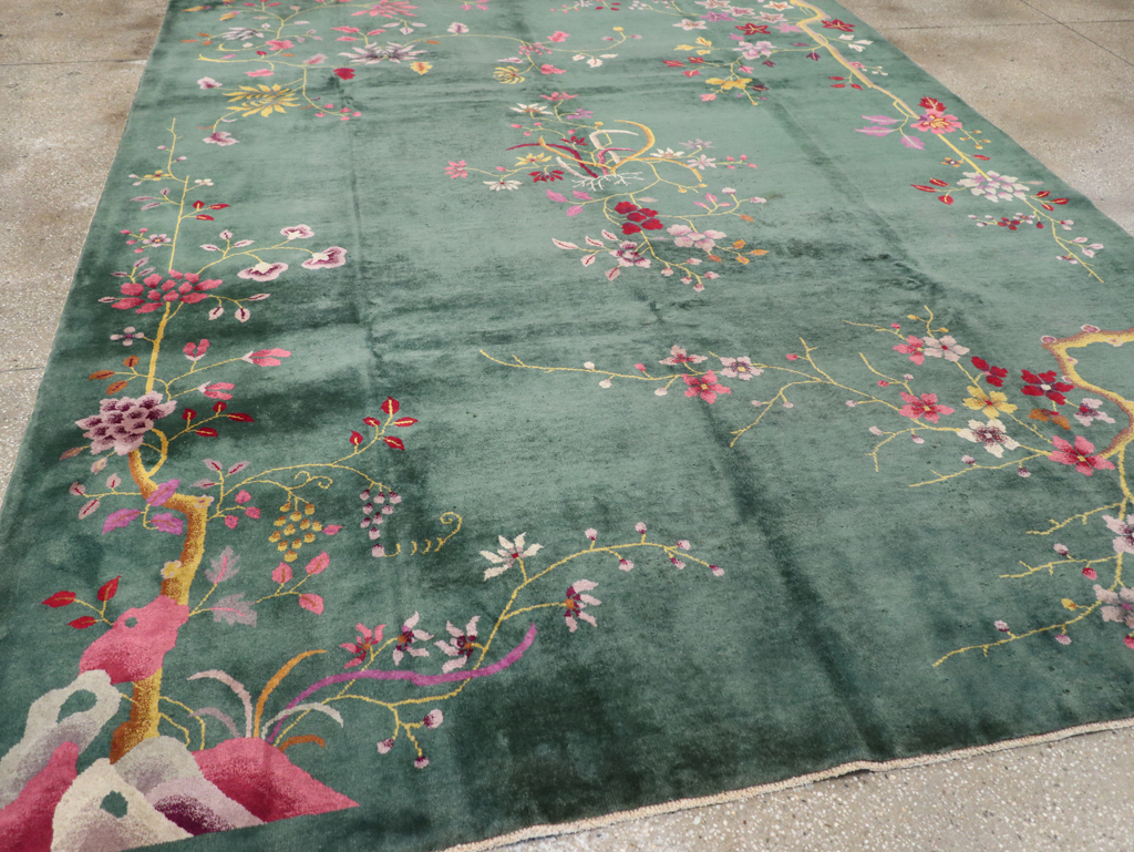 Vintage Chinese Art Deco Room Size Carpet, No.30496 - Galerie Shabab