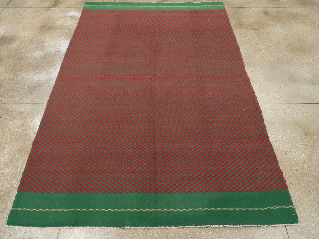 Vintage Turkish Flatweave Kilim Accent Rug, No.30499 - Galerie Shabab