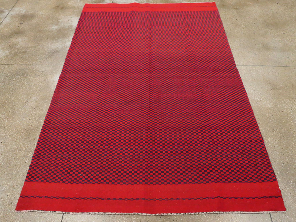 Mid-20th Century Handmade Turkish Flatweave, No.30501 - Galerie Shabab
