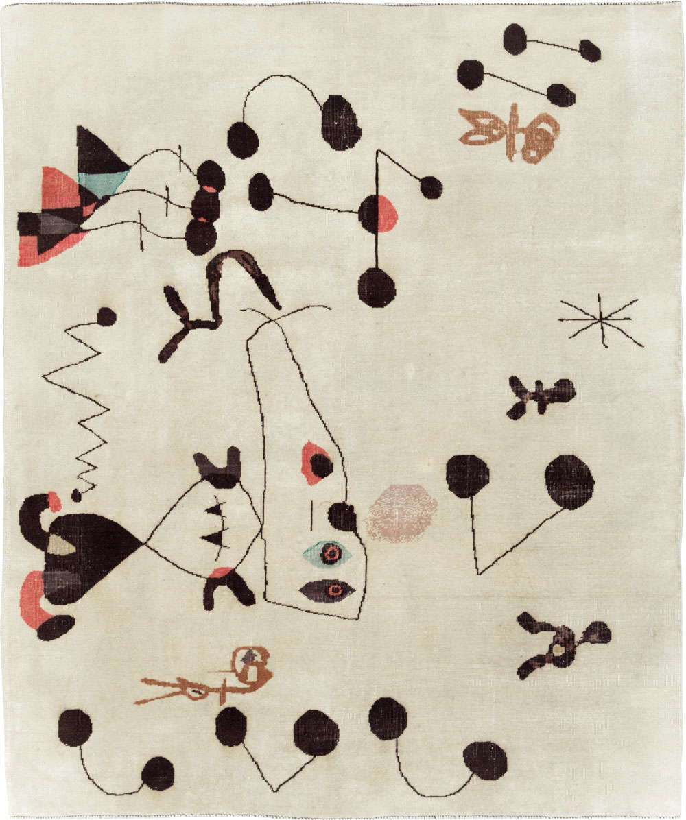 Mid-20th Century Turkish Art Deco Rug, No.30506 - Galerie Shabab