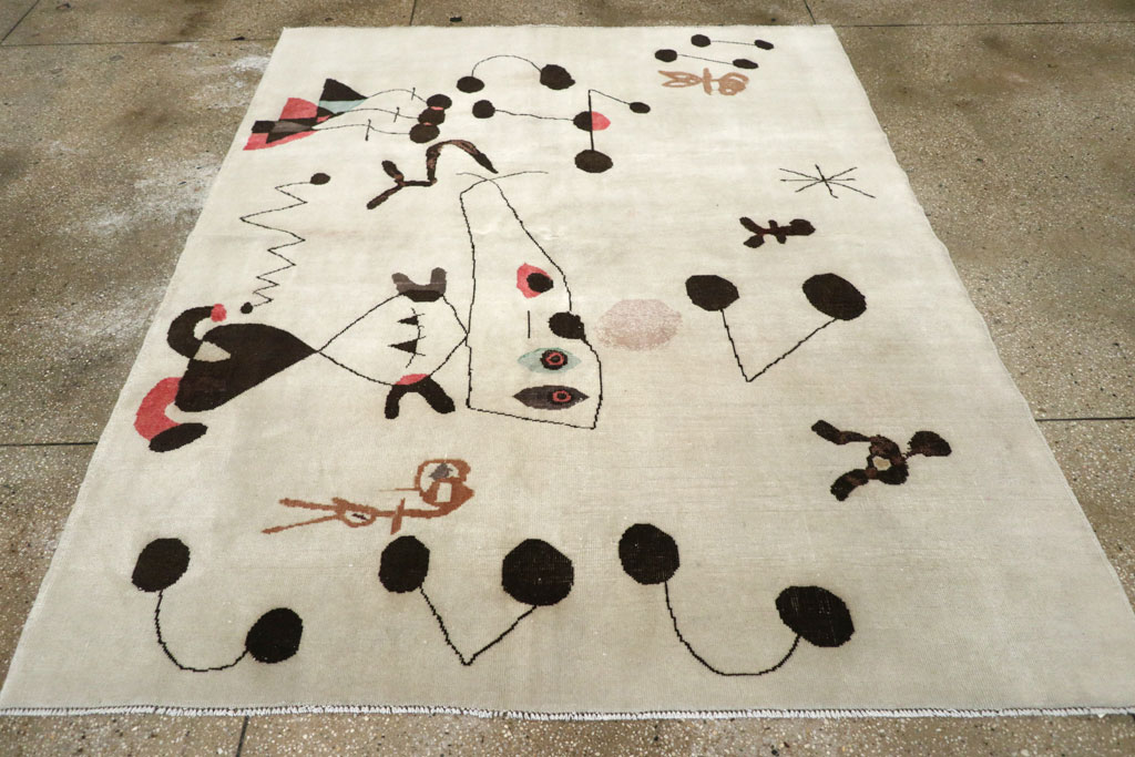 Mid-20th Century Turkish Art Deco Rug, No.30506 - Galerie Shabab
