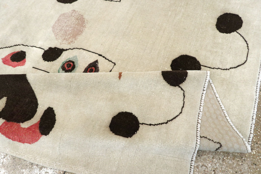 Mid-20th Century Turkish Art Deco Rug, No.30506 - Galerie Shabab