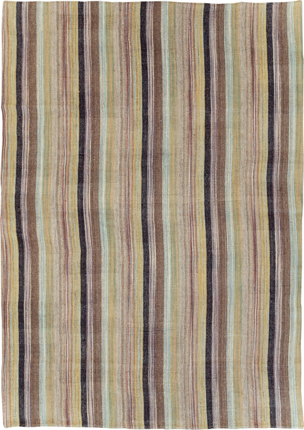 Modern Persian Flatweave Kilim Room Size Carpet, No.30513 - Galerie Shabab