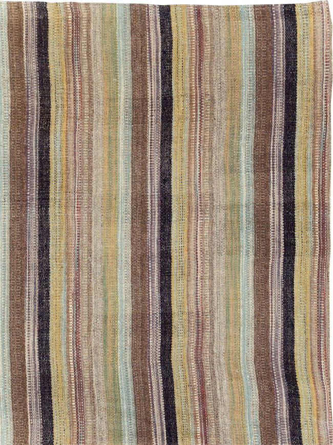 Modern Persian Flatweave Kilim Room Size Carpet, No.30513 - Galerie Shabab