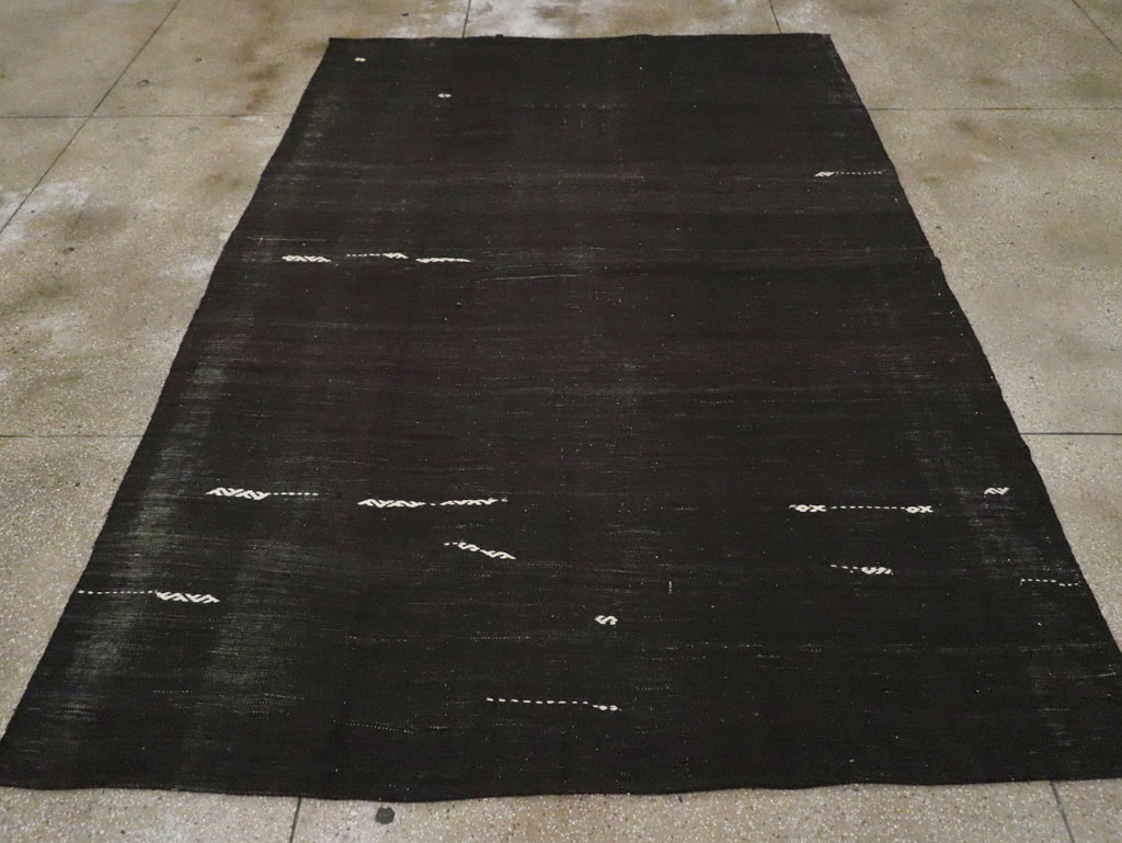 Vintage Turkish Flatweave Kilim Small Room Size Carpet, No.30535 - Galerie Shabab