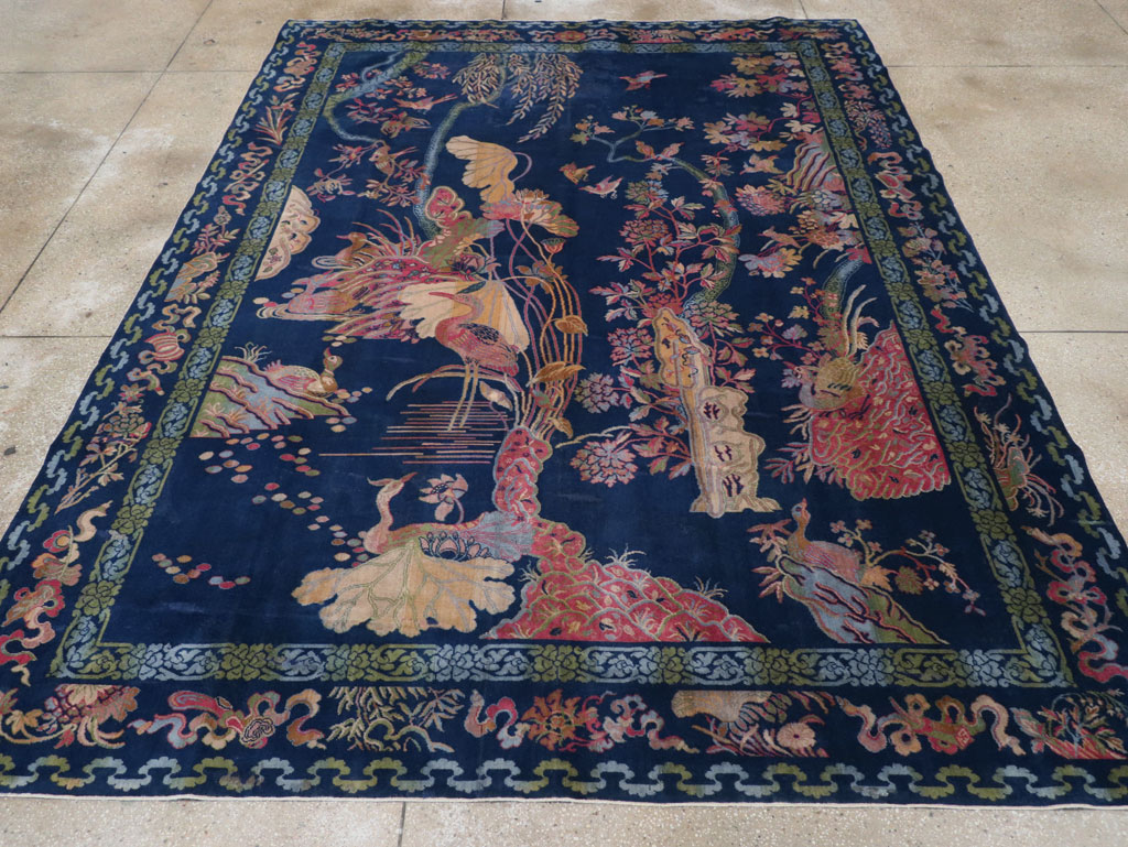 Chinese Peking Inspired English Axminster Room Size Carpet, No.30536 - Galerie Shabab