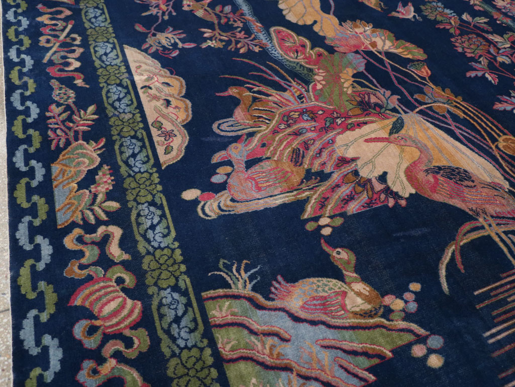 Chinese Peking Inspired English Axminster Room Size Carpet, No.30536 - Galerie Shabab