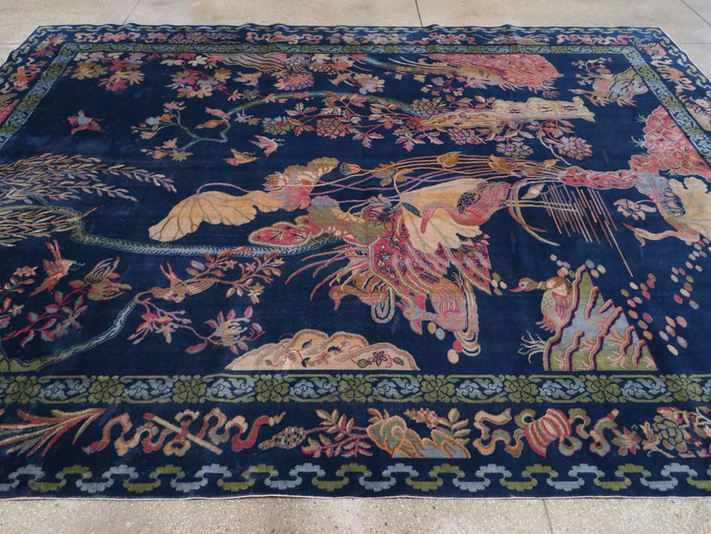 Chinese Peking Inspired English Axminster Room Size Carpet, No.30536 - Galerie Shabab