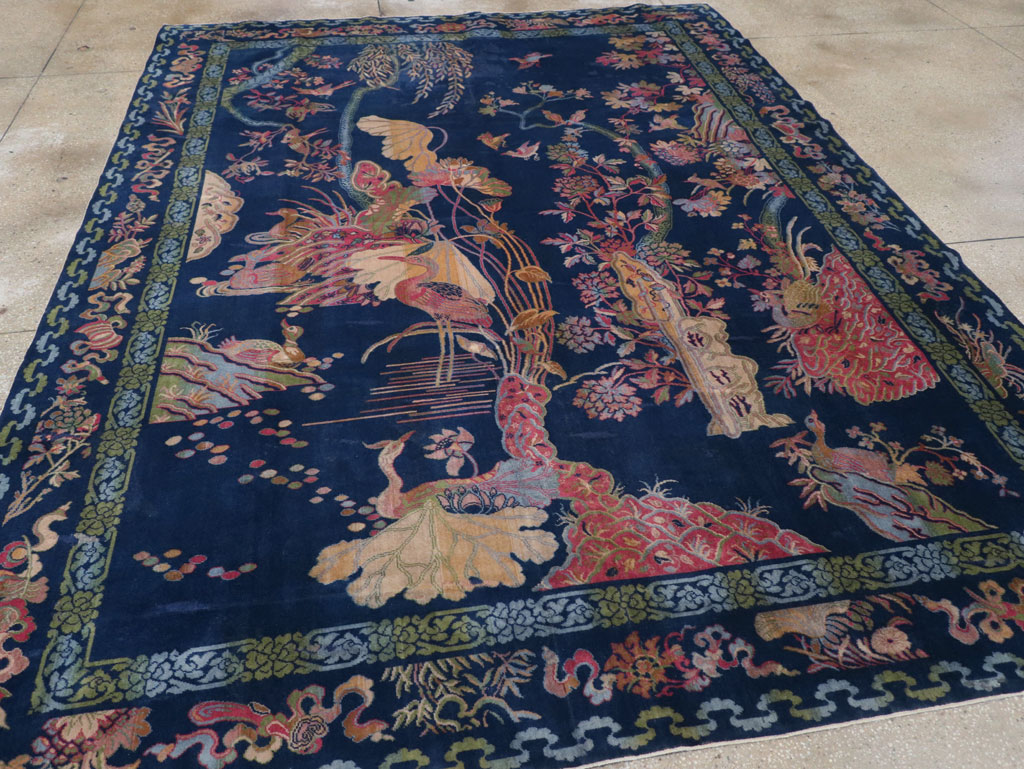 Chinese Peking Inspired English Axminster Room Size Carpet, No.30536 - Galerie Shabab